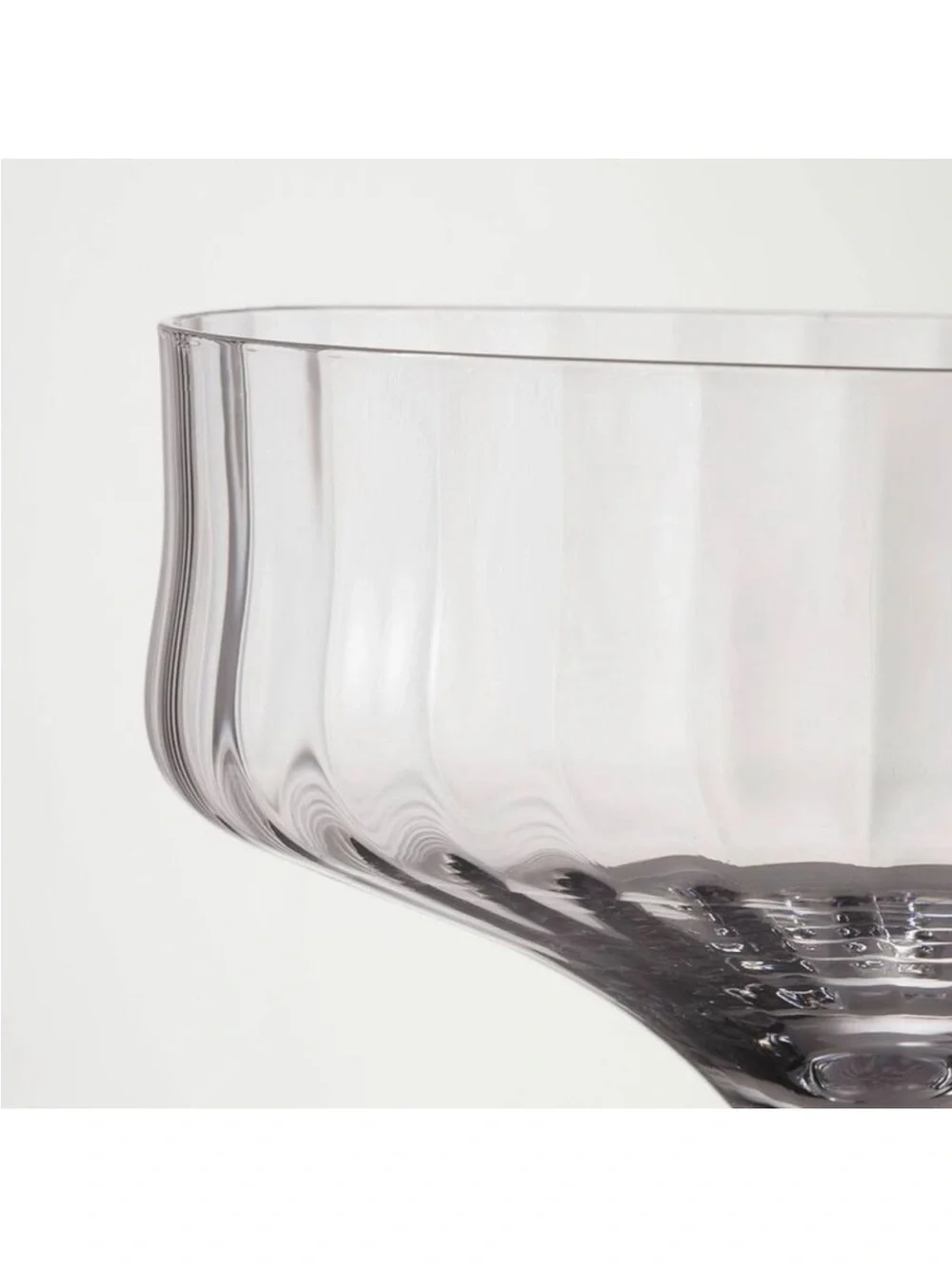 **Set of 8**  12oz Coupe Margarita Glasses Clear - Hearth & Hand Ribbed Scallop
